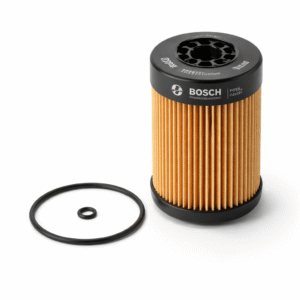 Bosch oil filter P7157 with O-ring, available at Dub Source Limited in Kingston, Jamaica, for Volkswagen and Audi engines.