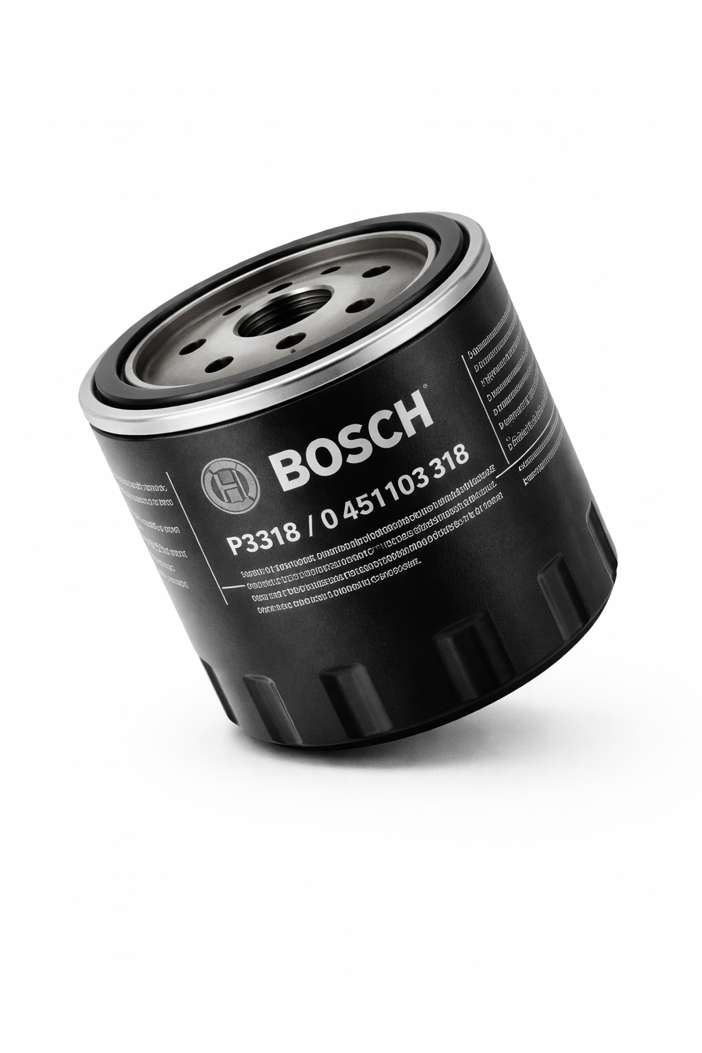 Bosch Oil Filter P3318 with clear branding, available at Dub Source Limited in Kingston, Jamaica. Ideal for Volkswagen and Audi petrol engines.