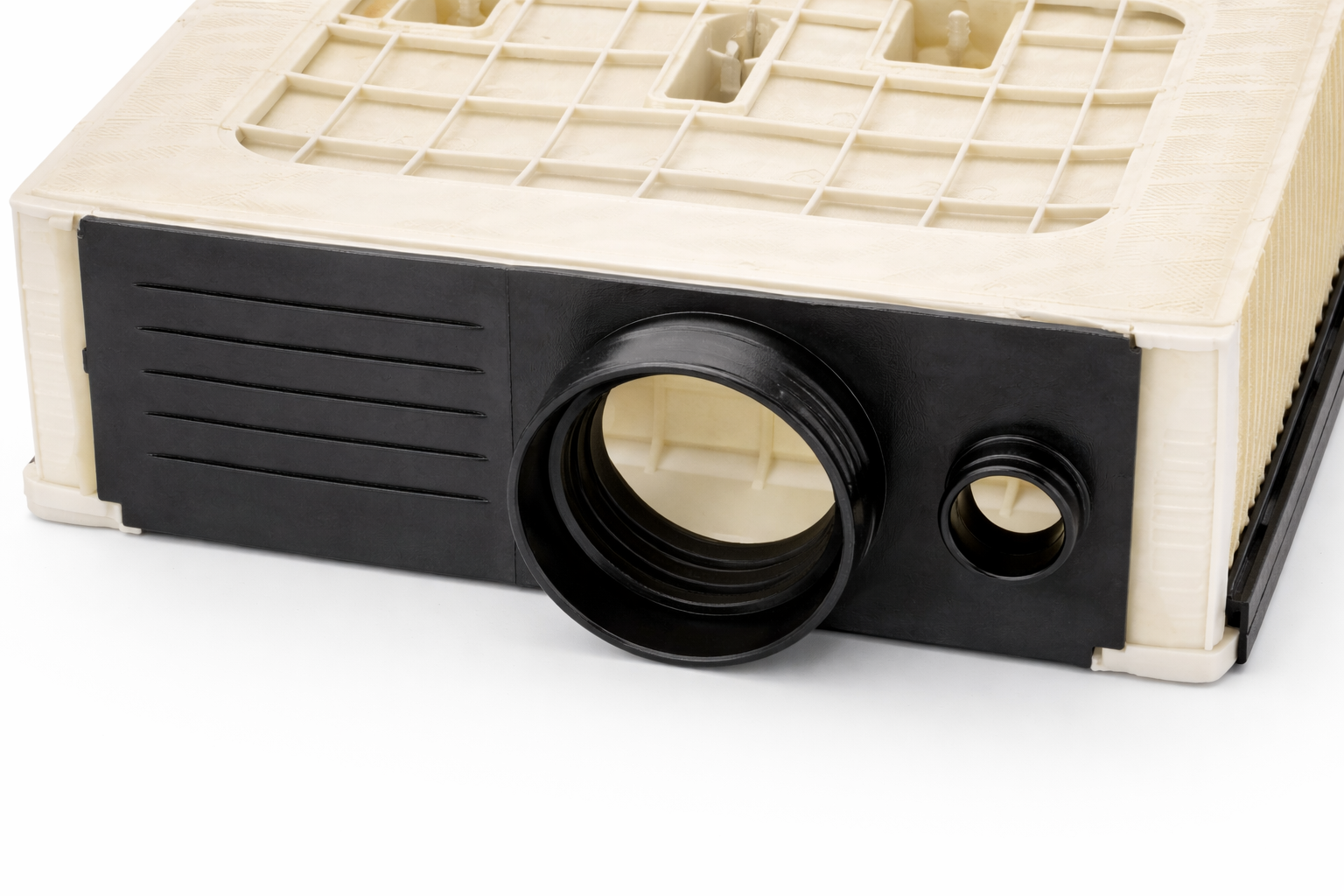 Close-up detail of Bosch S0719 air filter intake opening and housing structure