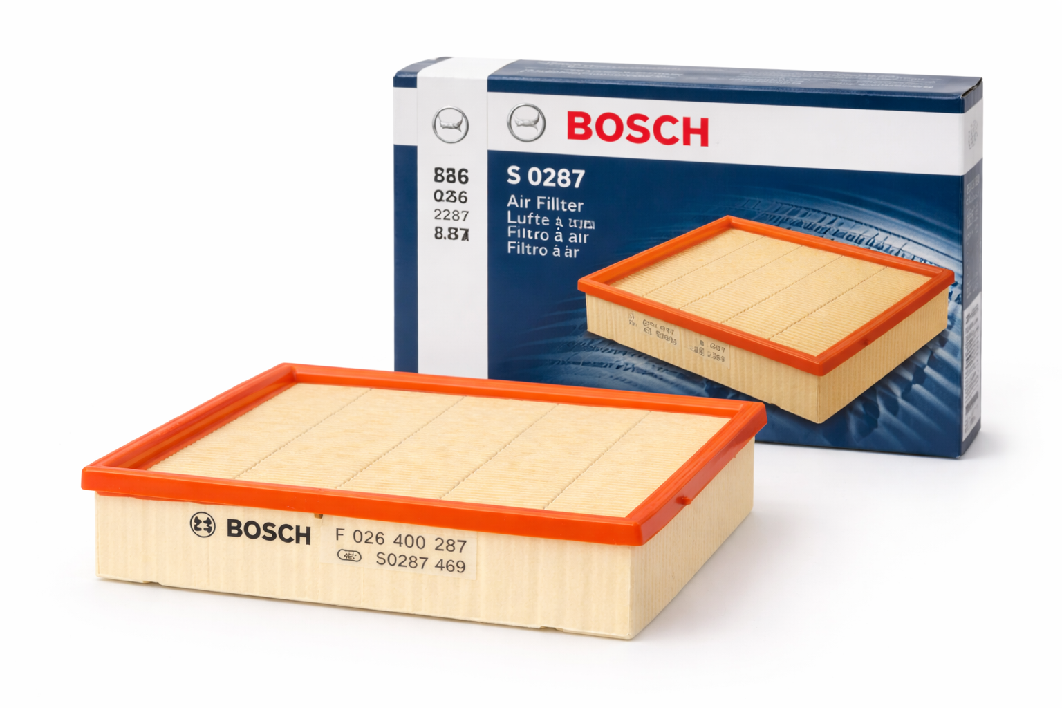 Bosch Air Filter S-0287 Part Number F026400287 for Volkswagen Golf GTI and Audi S3 S0287 gallery image 7