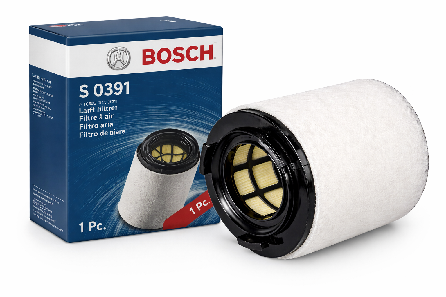 Bosch Air Filter S0391 F026400391 genuine packaging and 1pc unit