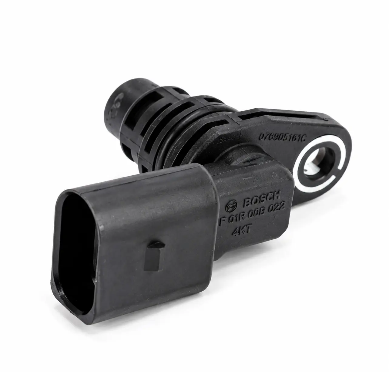 Close-up of Bosch camshaft position sensor connector and mounting section