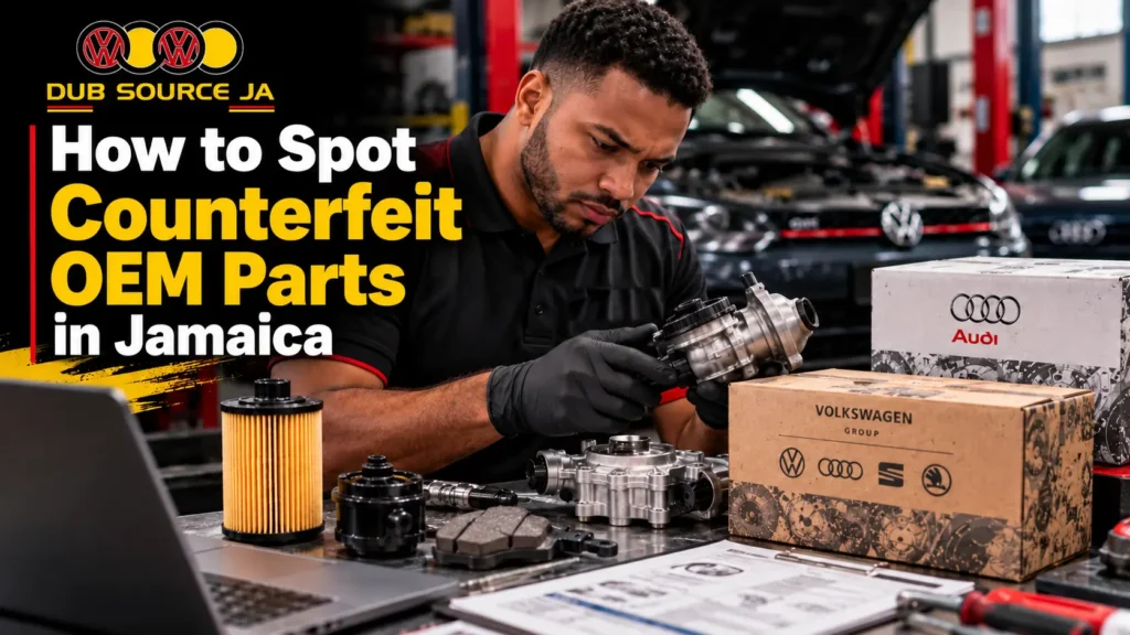 OEM and genuine VW and Audi replacement parts showing the difference between factory suppliers and matching specifications.