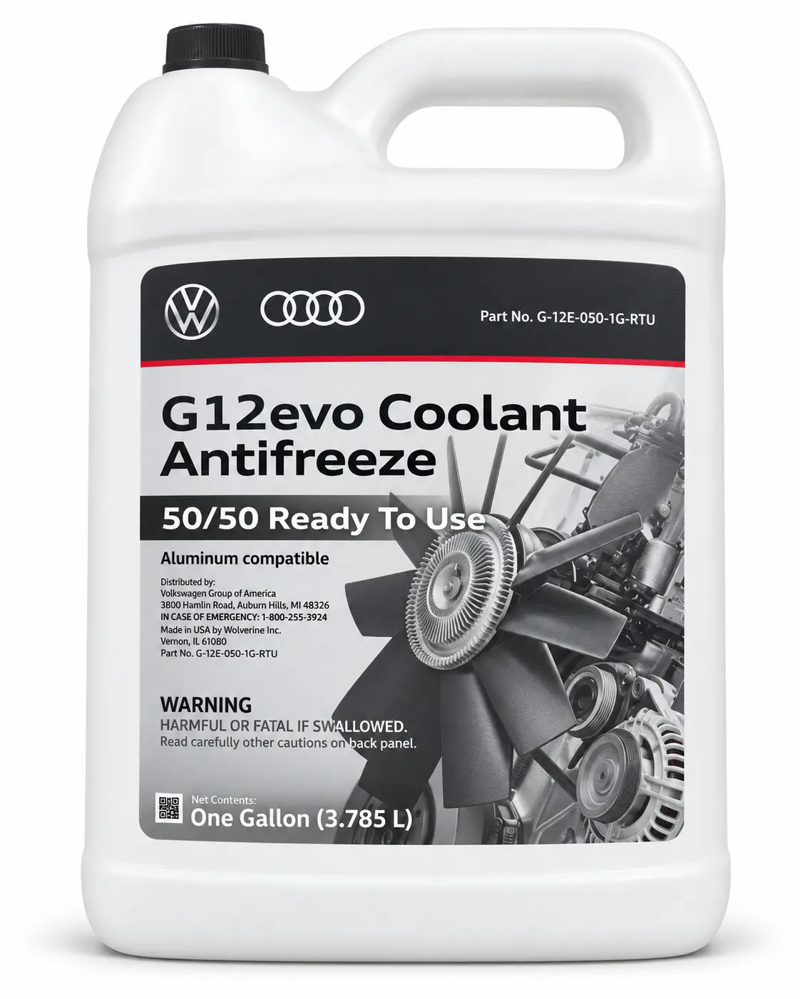 VW Audi G12evo Coolant 50/50 Ready to Use 1 Gallon